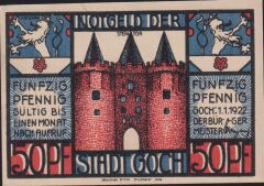 Almanya 50 Pfennig Notgeld 1922 Çil