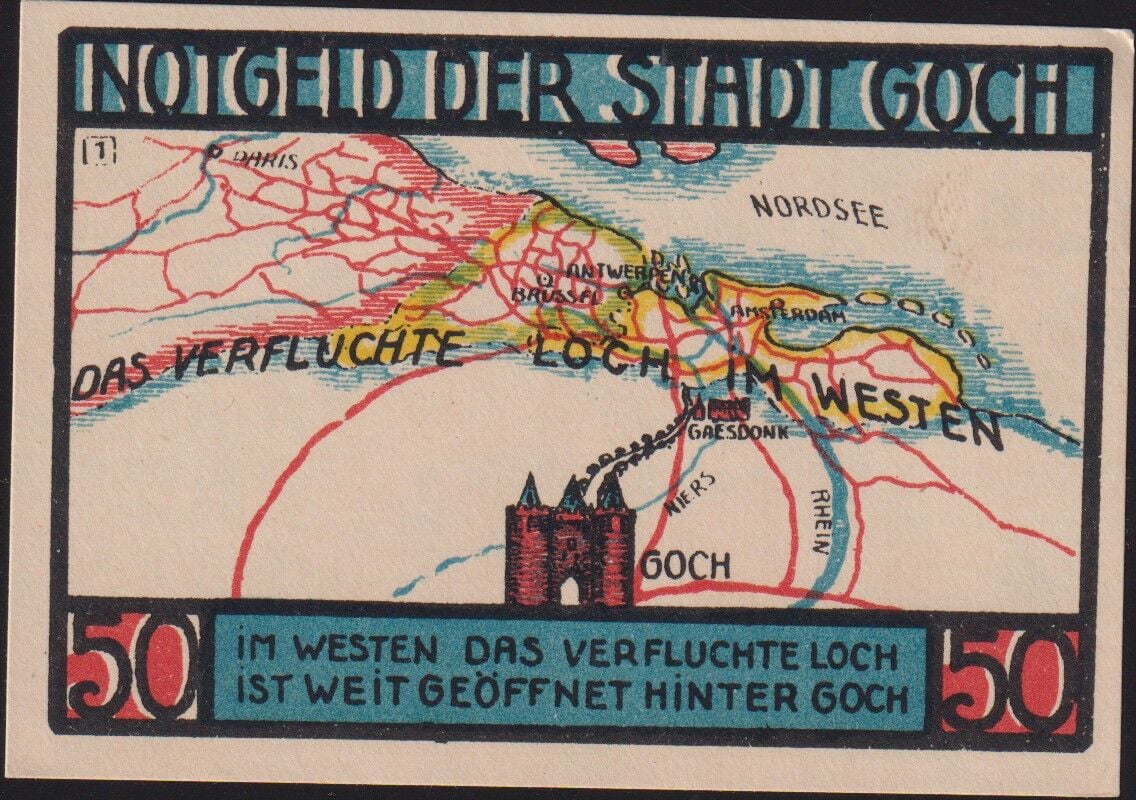 Almanya 50 Pfennig Notgeld 1922 Çil