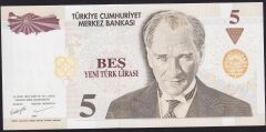 8.Emisyon 5 YTL B56 657333 Çil