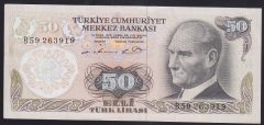 6.EMİSYON 1.TERTİP 50 LİRA B59 263919 ÇOK ÇOK TEMİZ +