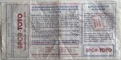 Spor Loto Kupon Kağıdı 1996