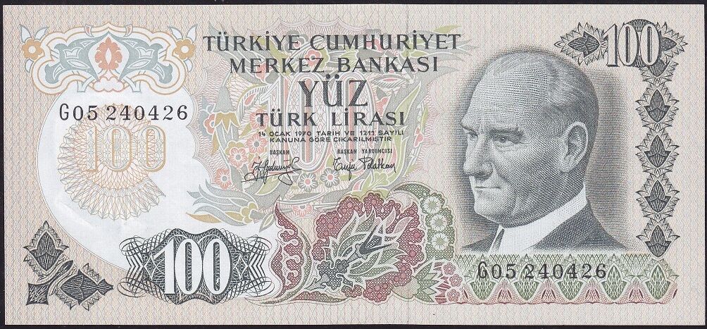 6.Emisyon 2.Tertip 100 Lira G05 240426 Çok Çok Temiz+