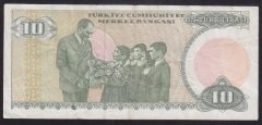 7.EMİSYON 1.TERTİP 10 LİRA C34 790418 ÇOK TEMİZ KISA KAŞ