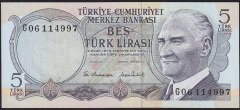 6.Emisyon 2.Tertip 5 Lira G06 114997 Çilaltı