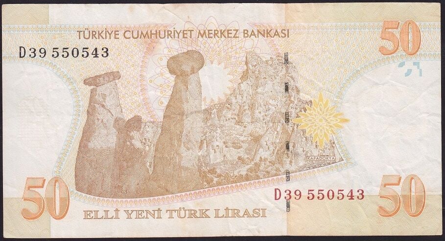 8.Emisyon 50 YTL D39 550543 Çok Temiz