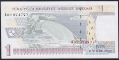 8.Emisyon 1 YTL A02 074777 Çilaltı Çil