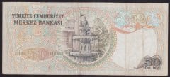 6.EMİSYON 1.TERTİP 50 LİRA B21 172883 ÇOK TEMİZ +