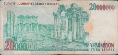7.Emisyon 20 000 000 Lira D88 182322 Çok Temiz