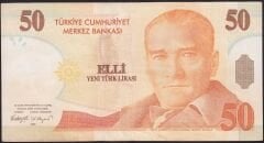 8.Emisyon 50 YTL D45 756289 Çok Temiz+