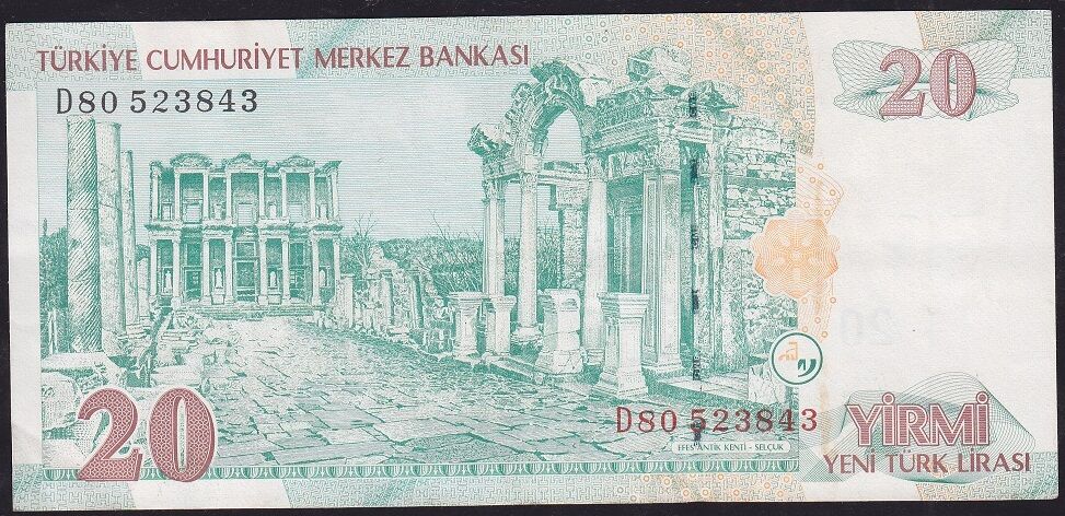 8.Emisyon 20 YTL D80 523843 Çok Temiz+