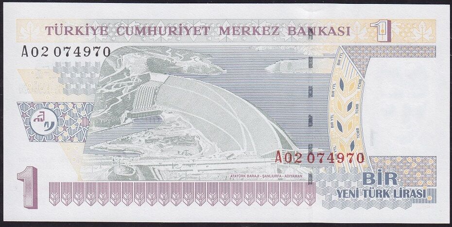 8.Emisyon 1 YTL A02 074970 Çilaltı Çil