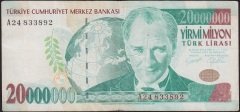 7.Emisyon 20 000 000 Lira A24 833892 Çok Temiz