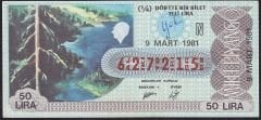 1981 9 Mart Çeyrek Bilet - N Serisi