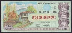 1985 29 EYLÜL ÇEYREK BİLET K SERİSİ