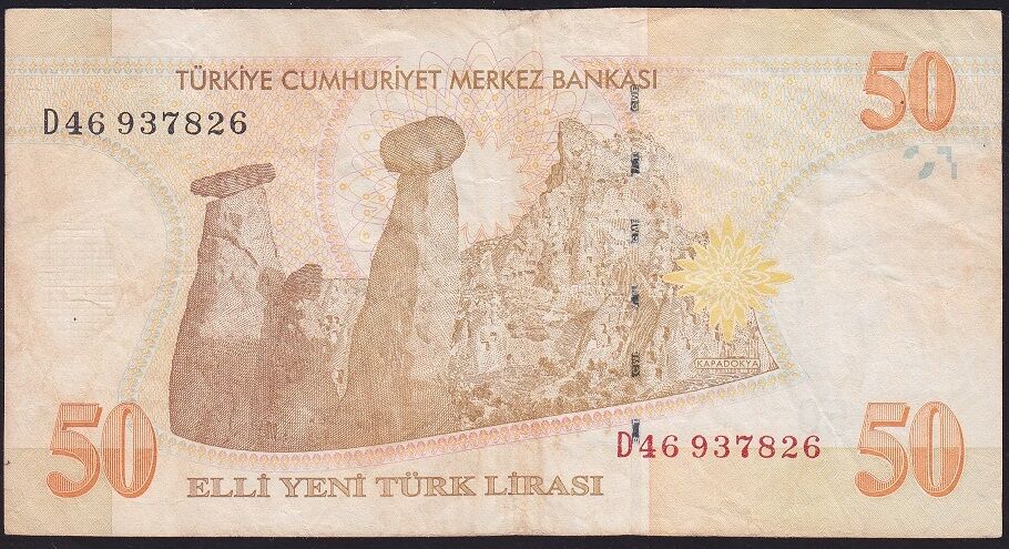 8.Emisyon 50 YTL D46 937826 Çok Temiz