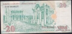 8.Emisyon 20 YTL D39 969827 Çok Temiz
