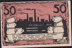 Almanya 50 Pfennig Notgeld 1921 Çil