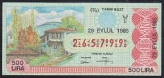 1985 29 EYLÜL YARIM BİLET Y SERİSİ
