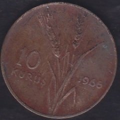 1966 YILI 10 KURUŞ HALİYLE