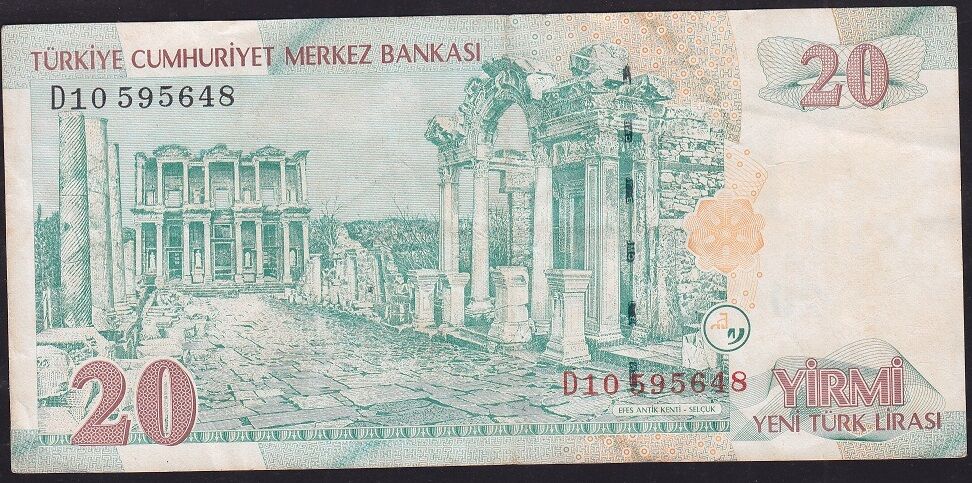 8.Emisyon 20 YTL D10 595648 Çok Temiz+