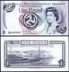 Man Adası 1 Pound 2009 Çilaltı Çil Pick 40c