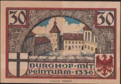 Almanya 50 Pfennig Notgeld 1921 Çil