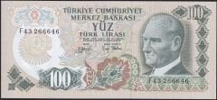 6.Emisyon 2.Tertip 100 Lira F43 266646 Çil