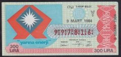 1984 9 MART YARIM BİLET Y SERİSİ