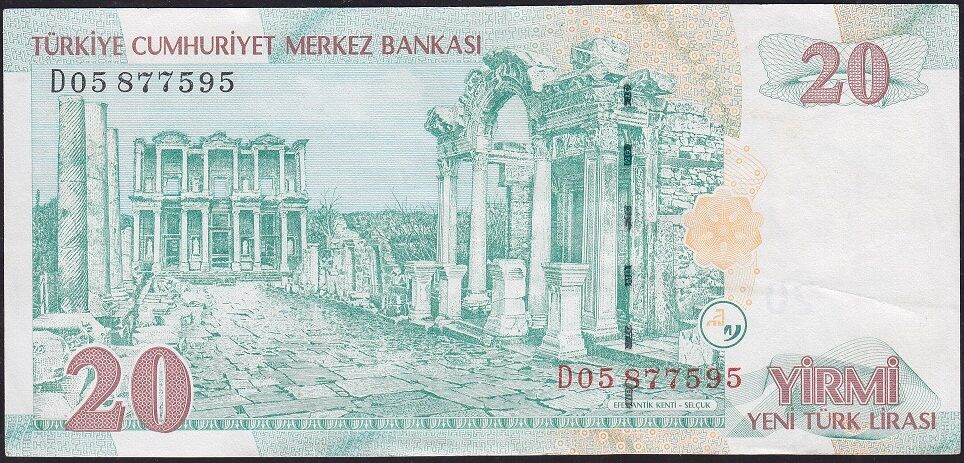 8.Emisyon 20 YTL D05 877595 Çok Temiz+