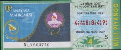 2007 23 Nisan Çeyrek Bilet S Serisi