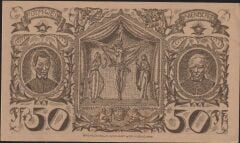 Almanya 50 Pfennig Notgeld 1921 Çil Filigranlı