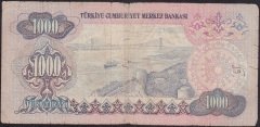 6.EMİSYON 1.TERTİP 1000 LİRA B84 322041 İYİ eski kağıt para değerleri