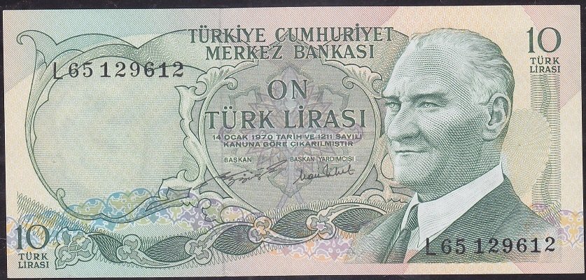 6.Emisyon 2.Tertip 10 Lira L65 129612 Çilaltı
