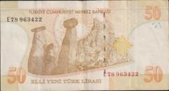 8.Emisyon 50 YTL E78 963422 Çok Temiz+