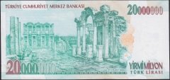7.Emisyon 20 000 000 Lira H18 379480 Çilaltı