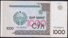 ÖZBEKİSTAN 1000 SUM 2001 ÇÇT +