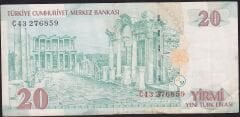 8.Emisyon 20 YTL C43 276859 Çok Temiz