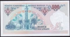 7.Emisyon 2.Tertip 500 Lira C83 860778 Çil