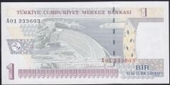 8.Emisyon 1 YTL A01 333603 Çilaltı Çil