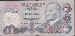 6.EMİSYON 1.TERTİP 1000 LİRA B76 059879 ÇOK TEMİZ