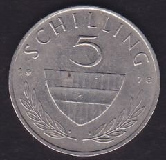 Avusturya 5 Şiling 1978