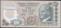 6.Emisyon 2.Tertip 100 Lira F33 374052 Çilaltı Çil