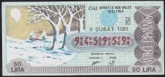 1981 9 Şubat Çeyrek Bilet - N Serisi