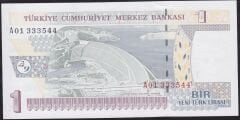 8.Emisyon 1 YTL A01 333544 Çilaltı Çil