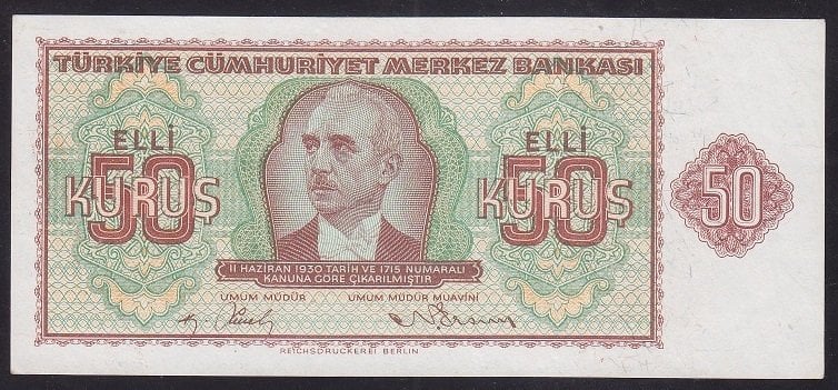 2.EMİSYON 50 KURUŞ SERİ NUMARASIZ ÇİLALTI eski para