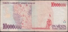 7.Emisyon 10 000 000 Lira E84 343603 Temiz