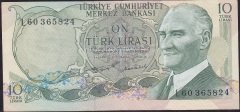 6.Emisyon 2.Tertip 10 Lira L60 365824 Ççt Çilaltı