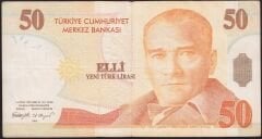 8.Emisyon 50 YTL D61 315919 Çok Temiz