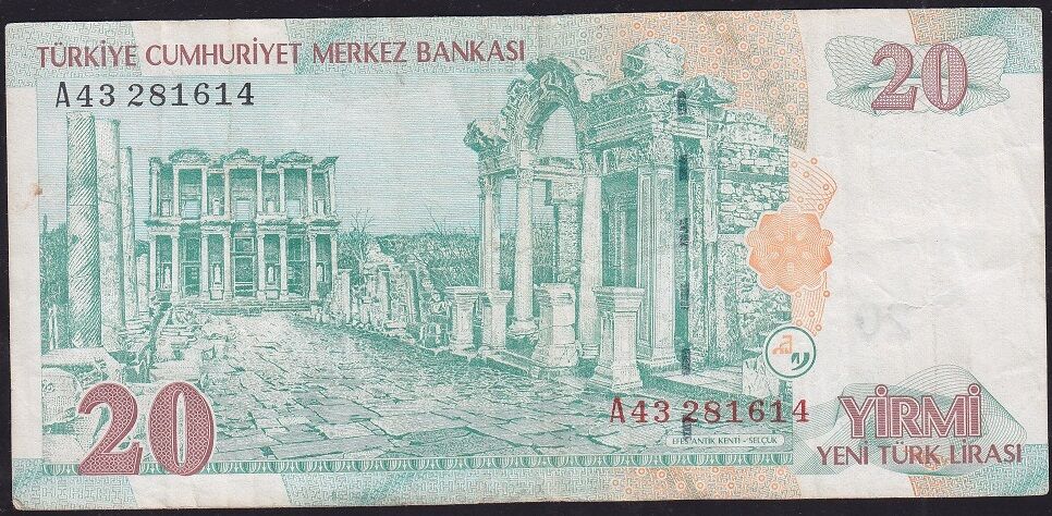 8.Emisyon 20 YTL A43 281614 Çok Temiz