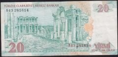 8.Emisyon 20 YTL A43 281614 Çok Temiz